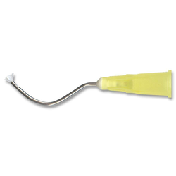 Pre-Bent Yellow Needle W/Brush End (100)