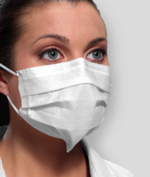 Mask Ultra Sensitive Fog Free Earloop Face Mask w/Secure Fit ASTM Level 3, White, 40/Box