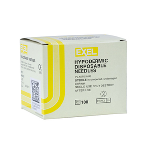 Hypodermic Needle Regular Bevel 100/Pkg (Exel)