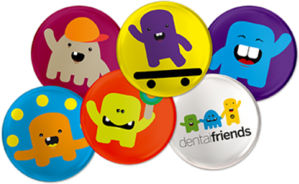 Angie Pin Buttons Pack Of 6 (Angelus)