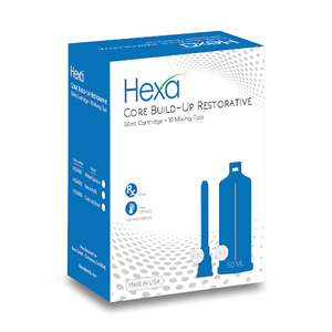 Core Build Up  Automix 50ml Cartridge +10 Mixing Tips (White) (Hexa Dental)