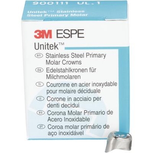 Unitek 2nd Primary Stainless Steel Crowns Refill Lower Left Molar 5/Pkg (3M)
