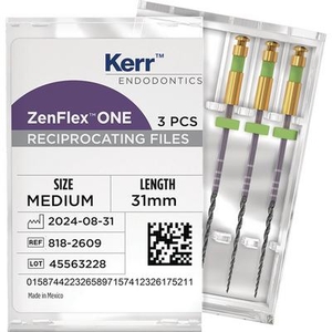 ZenFlexOne Reciprocating Niti Files 31mm (Kerr Rotary)