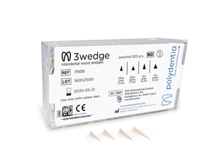 3-Wedge Wooden Wedges 500/Pkg (Polydentia)