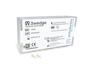 3-Wedge Wooden Wedges 500/Pkg (Polydentia)