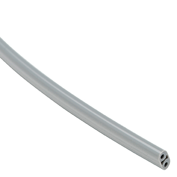 Syringe Tubing 2 Hole Gray 100ft/Bx