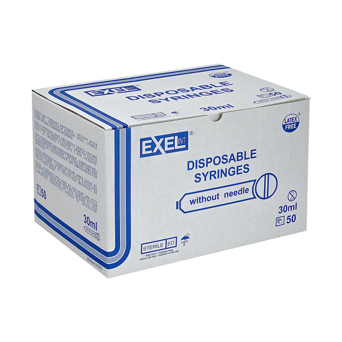 Syringe, 30-35cc, With Cap, Eccentric, 50/bx