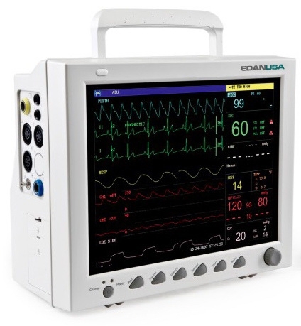 Patient Monitor iM8 Series Monitoring ECG, NIBP, Respiratory, SpO2, Temperature AC Power / Battery Operated (Edan)