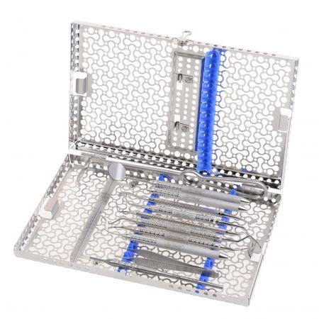 12 Instr Container Cassette Blue w/acc