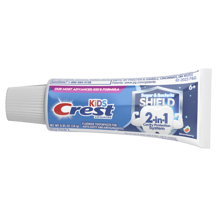 Toothpaste Kids 6+ years Sugar + Bacteria Shield 0.85 oz Tube, 72/Pkg