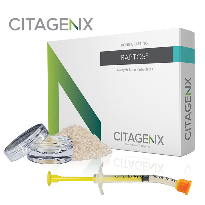 Raptos Cortical Allograft Granules Jar (Citagenix)
